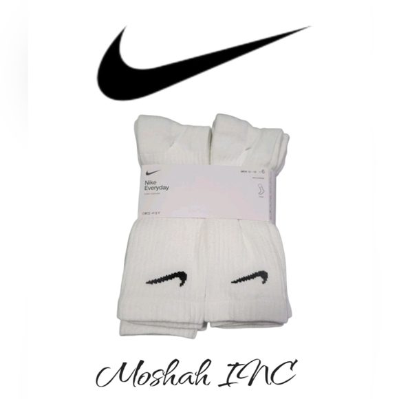 Nike Mens Everyday Performance  Crew Sports XL  Socks Pack 6 Pairs SIZE 12-15 - Picture 1 of 3